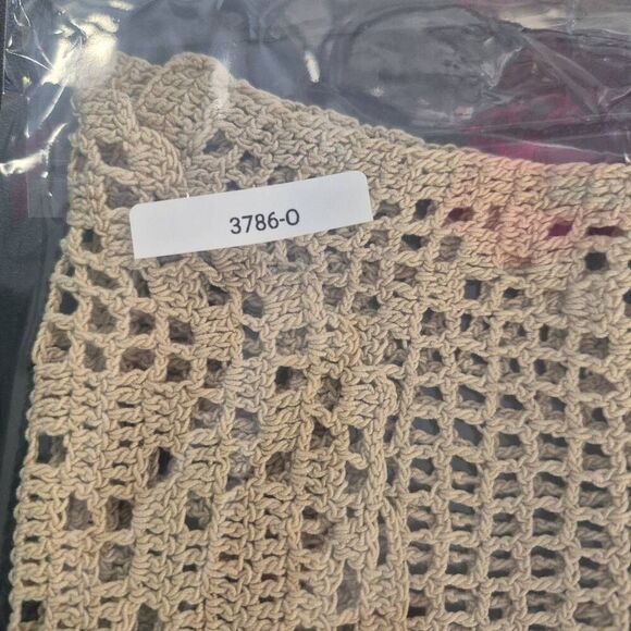 Crochet, Vintage Tan Cotton 6.5" x 14.5" - Picture 6 of 6